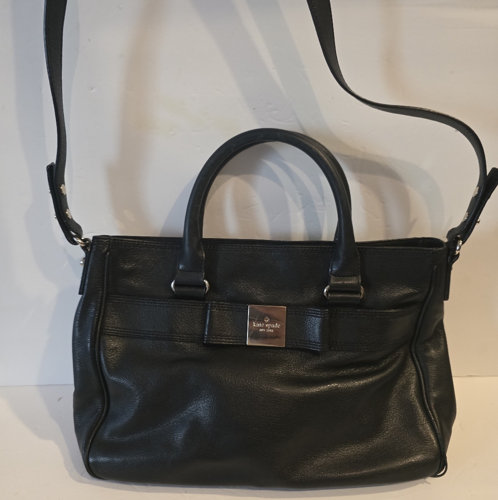 Kate Spade Primrose Hill Goldie Black Leather Bow Purse